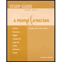 Study Guide, Volume 2 for Norton/Katzman/Blight/Chudacoff/Logevall/Bailey/Paterson/Tuttl E 'S A People and a Nation: A History of the United States, 7th