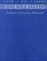 Vorspring Student Activity Manual