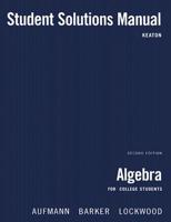 Algebra for College Students Student Solutions Manual