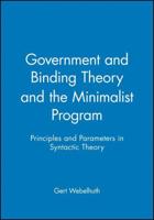 Government and Binding Theory and the Minimalist Program