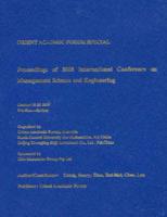 Proceedings of 2005 International Conference on Management Science and Engineering