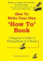 How To Write A How To Book