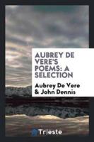Aubrey de Vere's poems: a selection