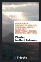 First Church Chronicles, 1815-1915