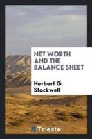 Net worth and the balance sheet