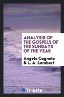 Analysis of the Gospels of the Sundays of the year