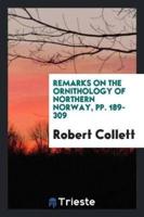 Remarks on the Ornithology of Northern Norway, pp. 189-309