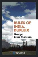 Rules of India. Dupleix