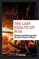 The Last Essays of Elia