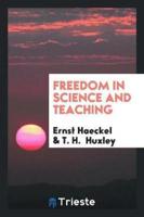 Freedom in Science and Teaching