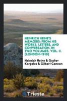 Heinrich Heine's Memoirs