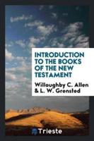 Introduction to the Books of the New Testament