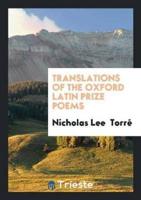 Translations of the Oxford Latin Prize Poems