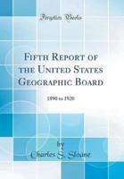 Fifth Report of the United States Geographic Board