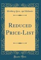 Reduced Price-List (Classic Reprint)