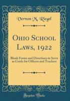 Ohio School Laws, 1922