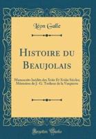 Histoire Du Beaujolais