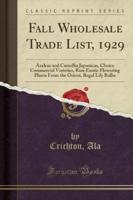 Fall Wholesale Trade List, 1929