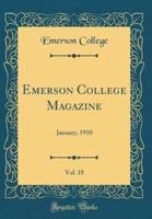Emerson College Magazine, Vol. 18