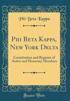 Phi Beta Kappa, New York Delta