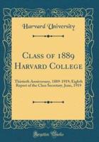 Class of 1889 Harvard College