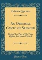 An Original Canto of Spencer
