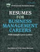 Resumes for Business Management Careers