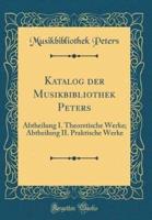 Katalog Der Musikbibliothek Peters