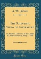 The Scientific Study of Literature
