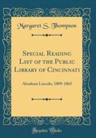 Special Reading List of the Public Library of Cincinnati