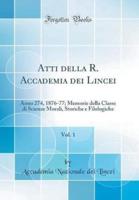Atti Della R. Accademia Dei Lincei, Vol. 1