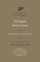 Old English Shorter Poems