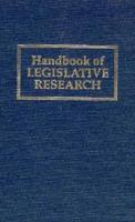 Handbook of Legislative Research