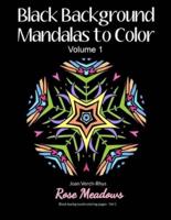 Black Background Mandalas to Color