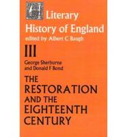 The Literary History of England. V. 3 The Restoration and the Eighteenth Century, 1660-1789