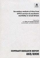 Secondary Analysis of Data from OPCS Surveys of Psychiatric Morbidity in Great Britain