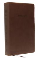 KJV, Foundation Study Bible, Leathersoft, Brown, Thumb Indexed, Red Letter