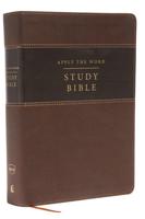 NKJV, Apply the Word Study Bible, Large Print, Leathersoft, Brown, Red Letter