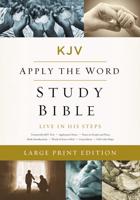 KJV, Apply the Word Study Bible, Large Print, Leathersoft, Black, Red Letter Edition