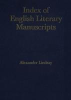 Index of English Literary Manuscripts