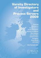 Varsity Directory of Investigators and Process Servers 2009