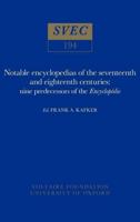 Notable Encyclopedias of the Seventeenth and Eighteenth Centuries