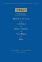 History of the Book, Translation, History of Ideas, Paul Et Virginie, Varia