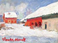 Monet Red Barns in Norway Boxed Holiday Full Notecards