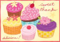 Cupcakes Parcel Thank You Notes