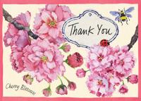 Cherry Blossom Garden Parcel Thank You Notes