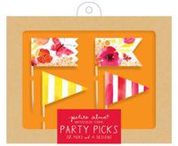 Petite Alma Watercolor Floral Party Picks