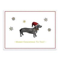 Alice Scott Christmas Dachshund Embellished Notecards