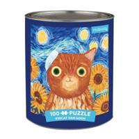 Vincat Van Gogh Artsy Cats 100 Piece Puzzle Tin