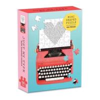 Vintage Typewriter Shaped Mini Puzzle